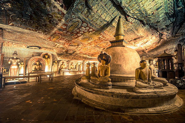 dambulla ancient cave temple in sri lanka located near sigiriya rock fortress